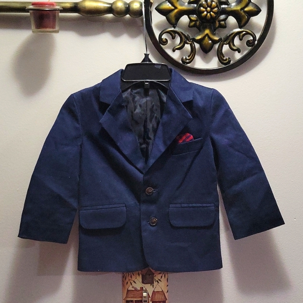 Little Boys Navy Blue Blazer